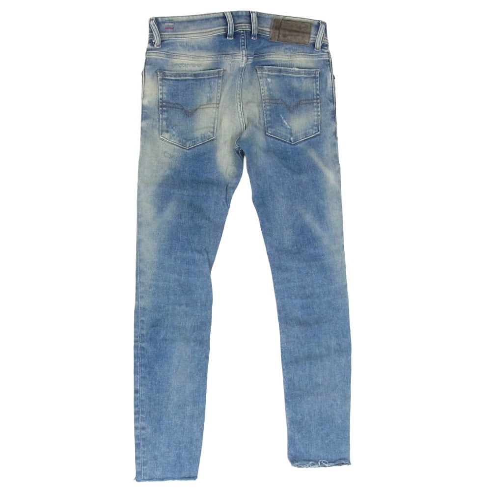 DIESEL ディーゼル SLEENKER ダメージ加工 デニムパンツ インディゴブルー系 26【中古】