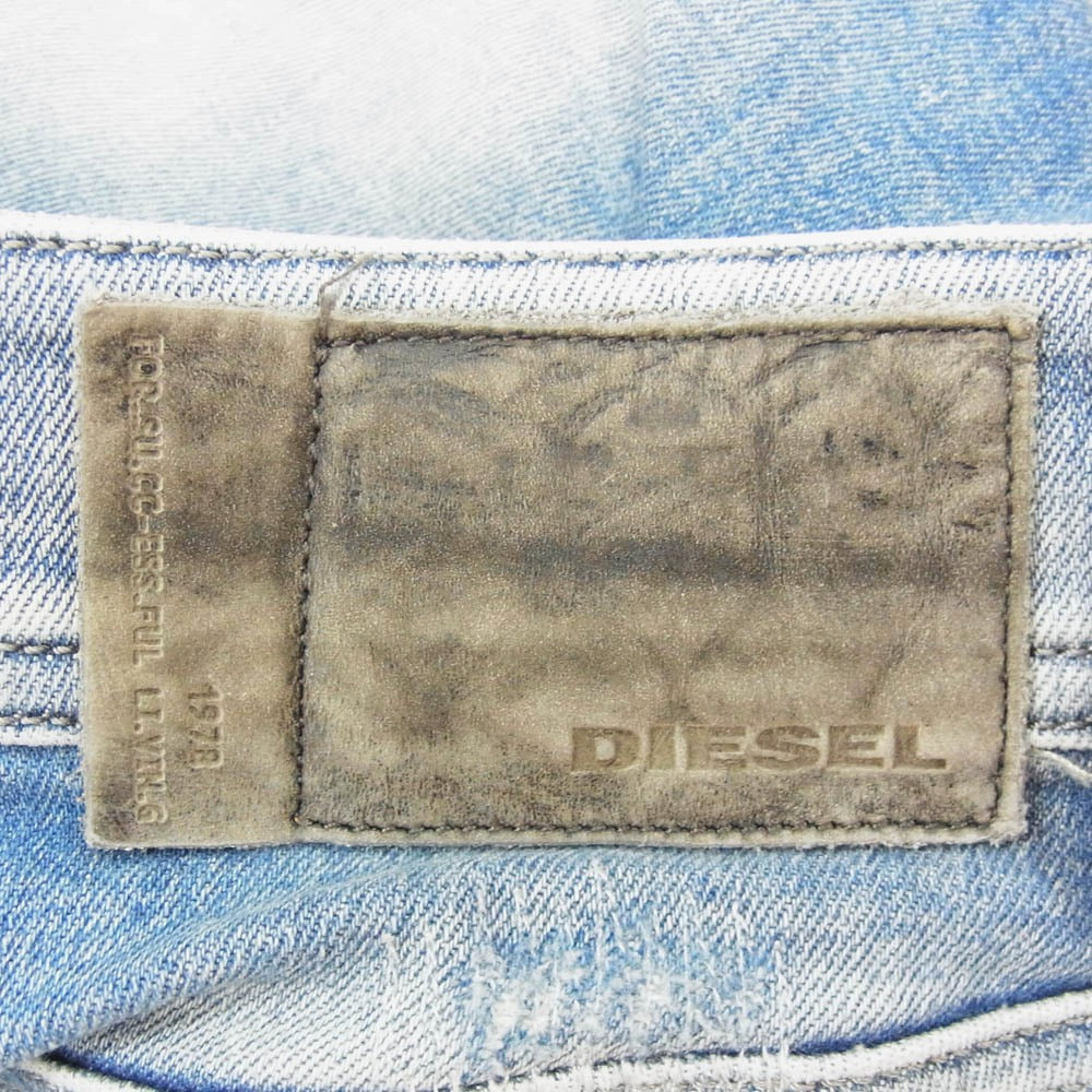 DIESEL ディーゼル SLEENKER ダメージ加工 デニムパンツ インディゴブルー系 26【中古】