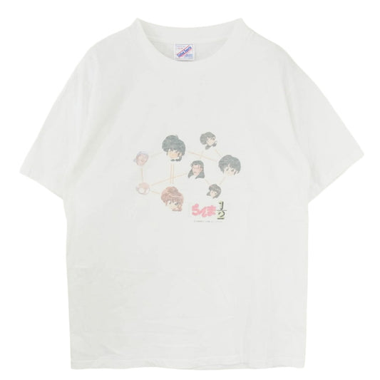 ヴィンテージ らんま 1/2 プリント アニメ 半袖 Tシャツ United Sports 袖裾 シングル ホワイト系 L【中古】