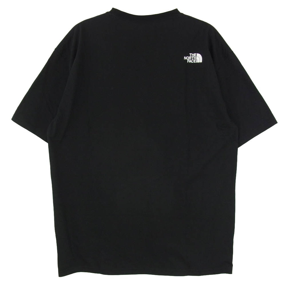THE NORTH FACE ノースフェイス NT32305Z S/S カモフラージュ ロゴ プリント Tシャツ 半袖 カットソー ブラック系 XL【中古】