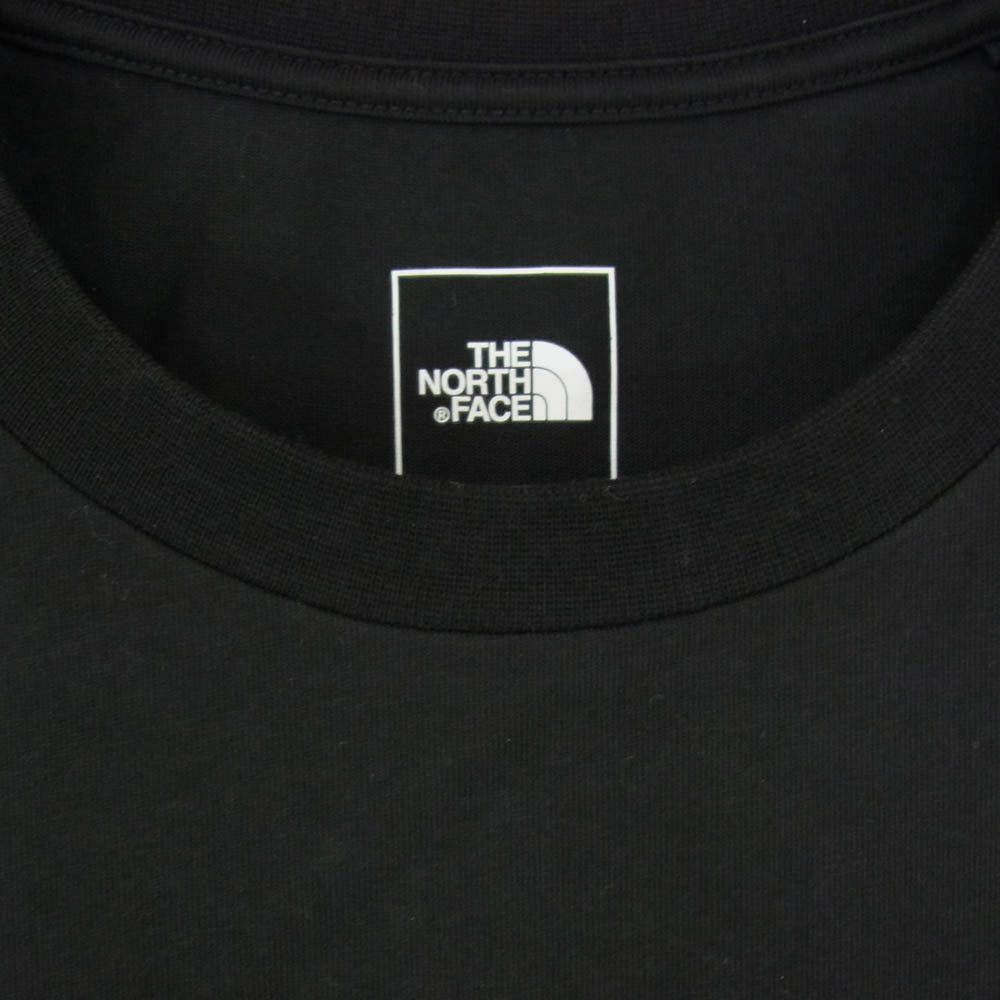 THE NORTH FACE ノースフェイス NT32305Z S/S カモフラージュ ロゴ プリント Tシャツ 半袖 カットソー ブラック系 XL【中古】