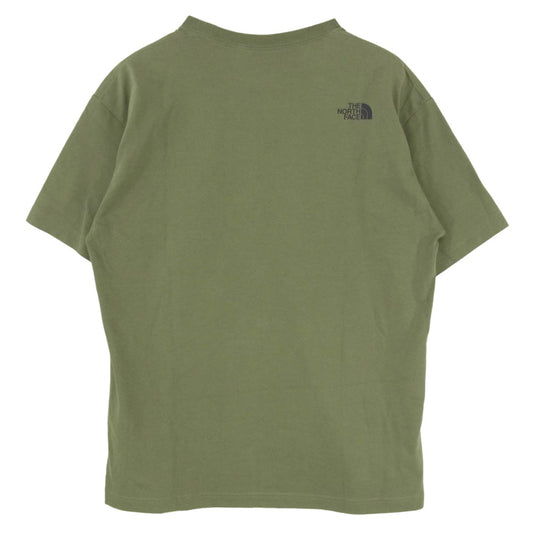 THE NORTH FACE ノースフェイス NT32303Z S/S ４WD Tee グラフィック プリント Tシャツ 半袖 カットソー カーキ系 XL【中古】