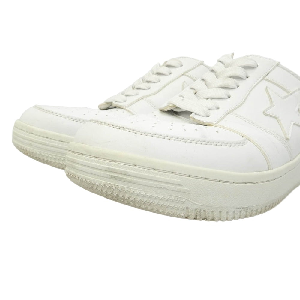 A BATHING APE アベイシングエイプ BAPESTA SLIP ON ベイプスタ スリッポン サンダル スニーカー ホワイト系 26.5cm【中古】
