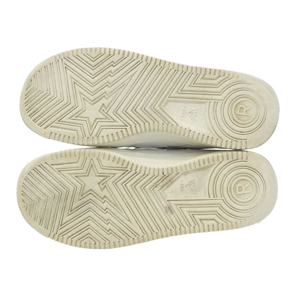 A BATHING APE アベイシングエイプ BAPESTA SLIP ON ベイプスタ スリッポン サンダル スニーカー ホワイト系 26.5cm【中古】