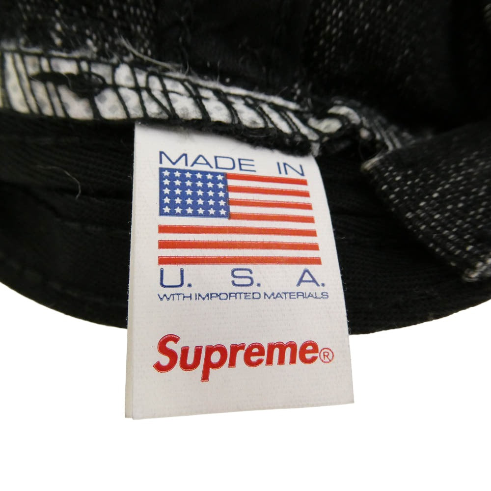 Supreme シュプリーム 25SS Cordura Denim S Logo 6-Panel コーデュラ デニム Sロゴ シックス パネル キャップ 帽子 ブラック系 Free【美品】【中古】