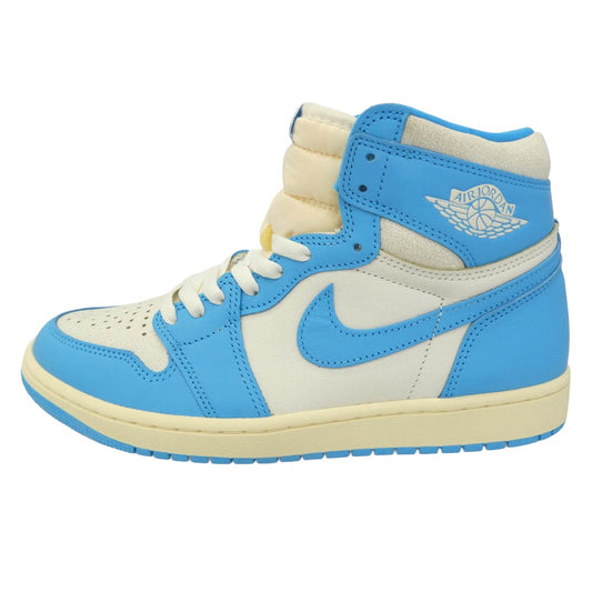 NIKE AIR JORDAN ナイキ ジョーダン 25SS DZ5485-402 Air Jordan 1 Retro High OG UNC Reimagined AJ1 エアジョーダン レトロ ハイ リイマジンド スニーカー ホワイト系 ライトブルー系 27.5cm【極上美品】【中古】