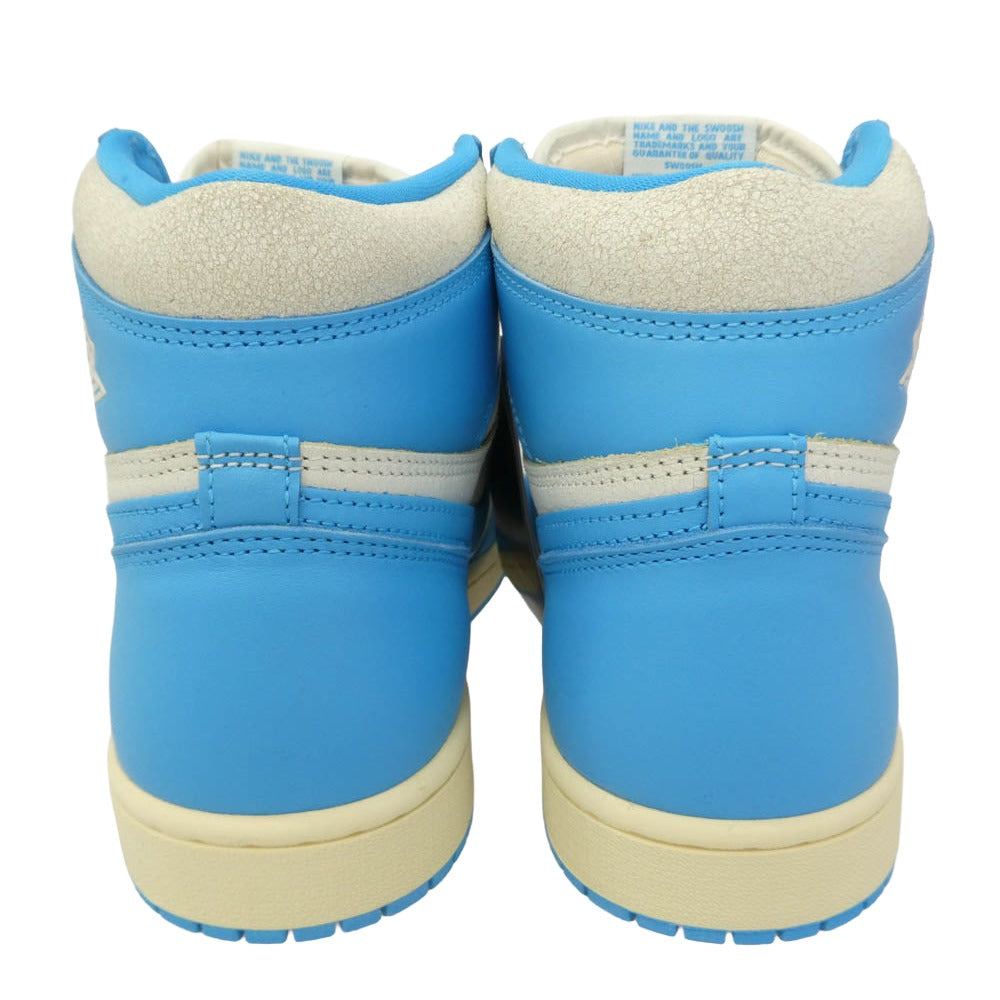 NIKE AIR JORDAN ナイキ ジョーダン 25SS DZ5485-402 Air Jordan 1 Retro High OG UNC Reimagined AJ1 エアジョーダン レトロ ハイ リイマジンド スニーカー ホワイト系 ライトブルー系 27.5cm【極上美品】【中古】