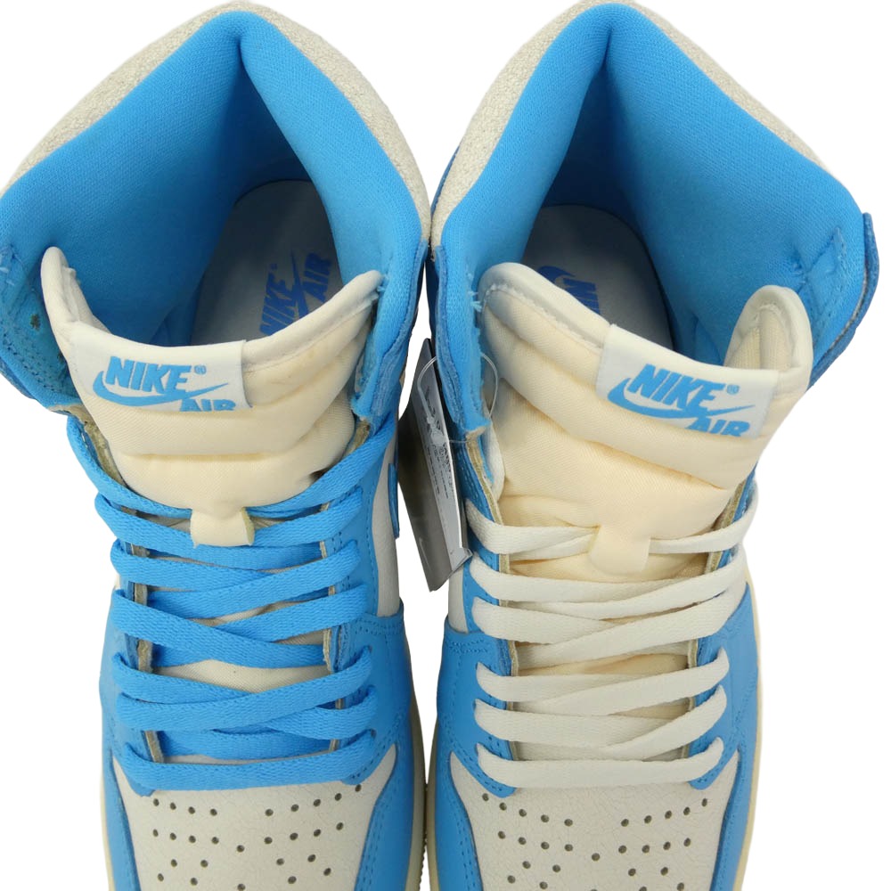NIKE AIR JORDAN ナイキ ジョーダン 25SS DZ5485-402 Air Jordan 1 Retro High OG UNC Reimagined AJ1 エアジョーダン レトロ ハイ リイマジンド スニーカー ホワイト系 ライトブルー系 27.5cm【極上美品】【中古】