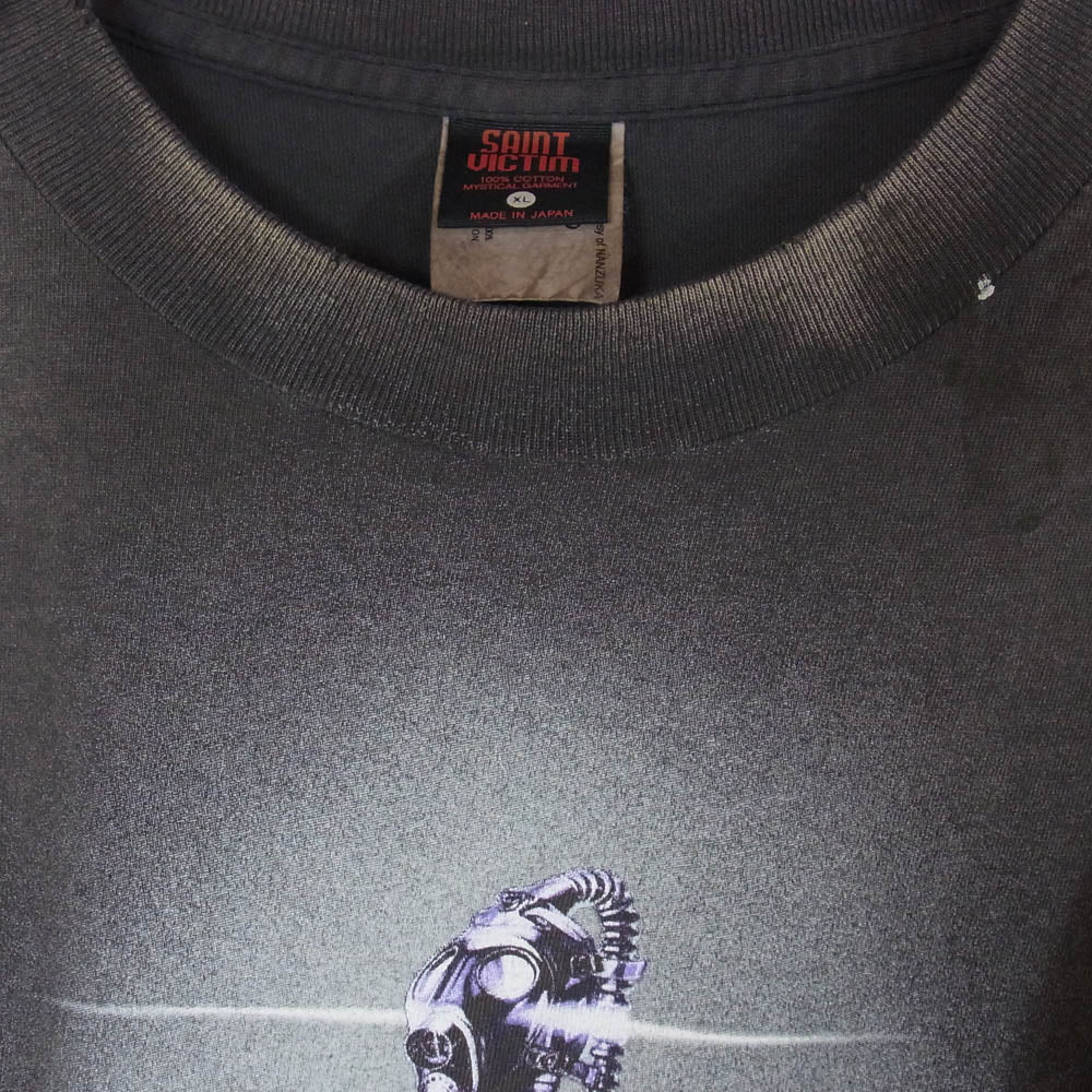 SAINT MICHAEL セントマイケル 25AW SM-HR1-0000-C075 Hajime Sorayama 空山基 MASK SRYM_SS TEE クルーネック 半袖 Tシャツ チャコール系 XL【中古】