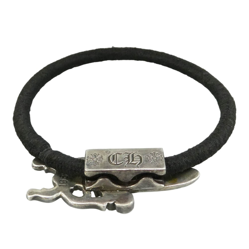 CHROME HEARTS クロムハーツ（原本無） HAIRBAND DAGGER ダガー ヘアバンド ヘアゴム コンチョ ブラック系 シルバー系【中古】