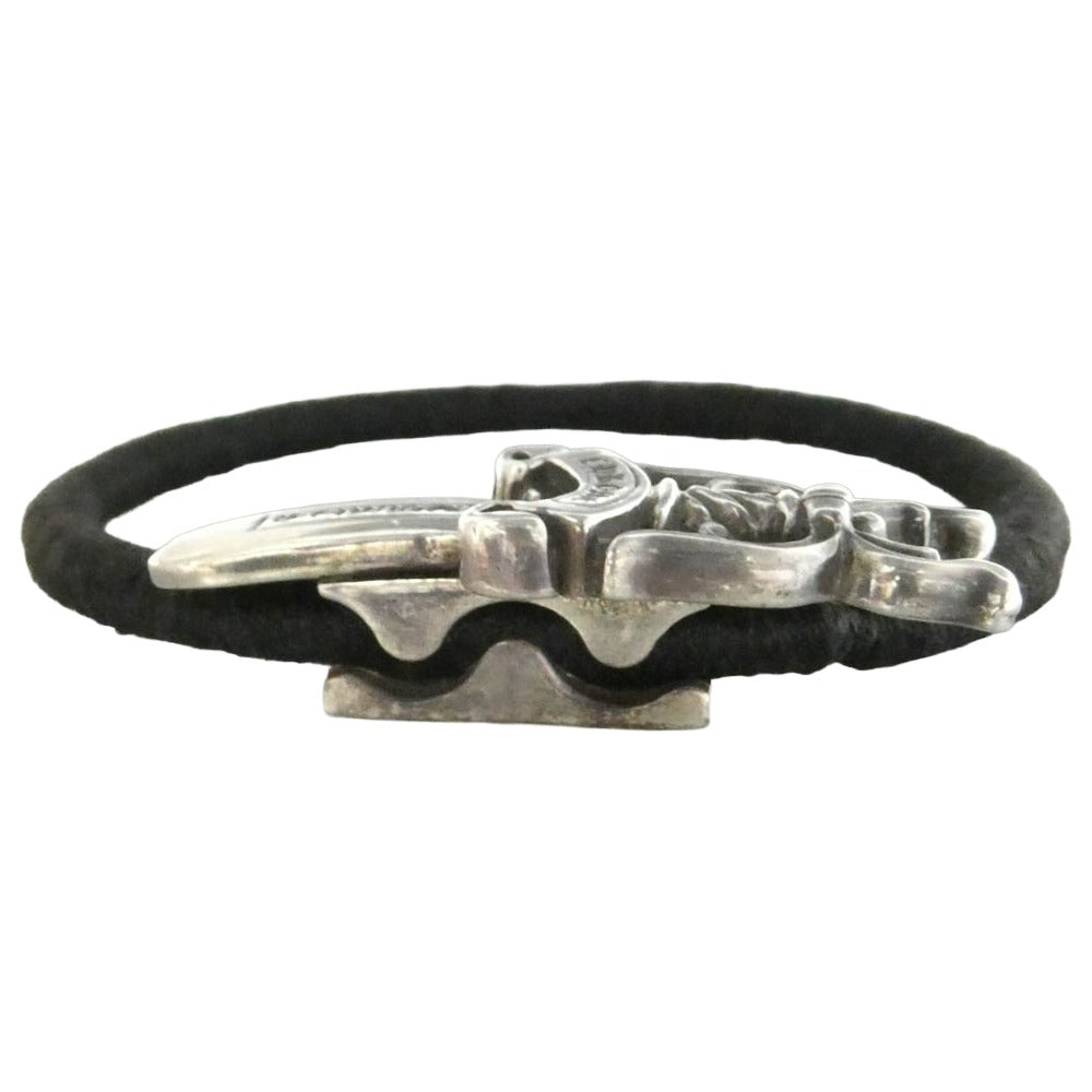 CHROME HEARTS クロムハーツ（原本無） HAIRBAND DAGGER ダガー ヘアバンド ヘアゴム コンチョ ブラック系 シルバー系【中古】