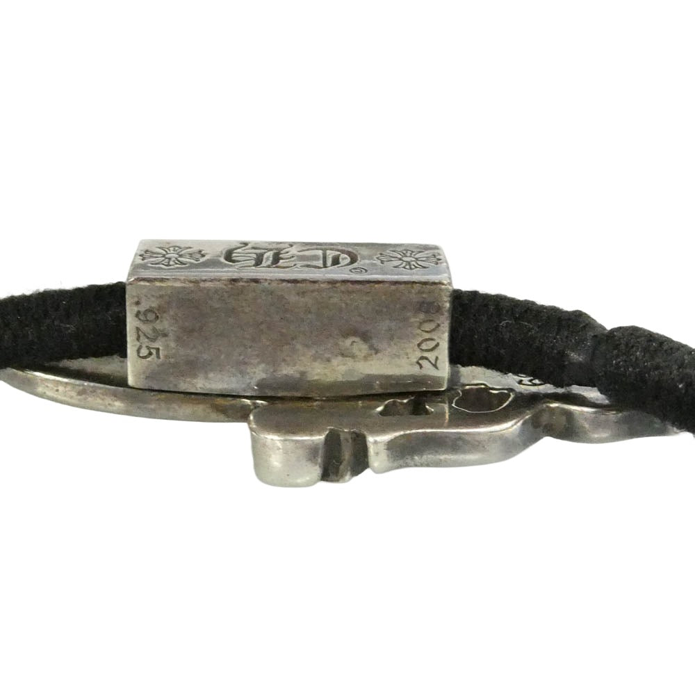 CHROME HEARTS クロムハーツ（原本無） HAIRBAND DAGGER ダガー ヘアバンド ヘアゴム コンチョ ブラック系 シルバー系【中古】