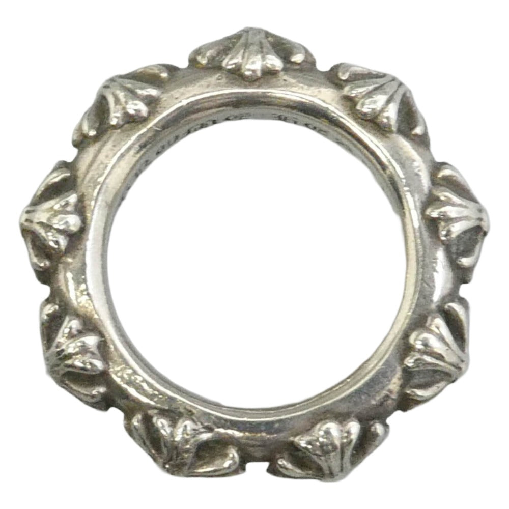 CHROME HEARTS クロムハーツ（原本無） CROSS BAND クロスバンド リング シルバー系 19号【中古】