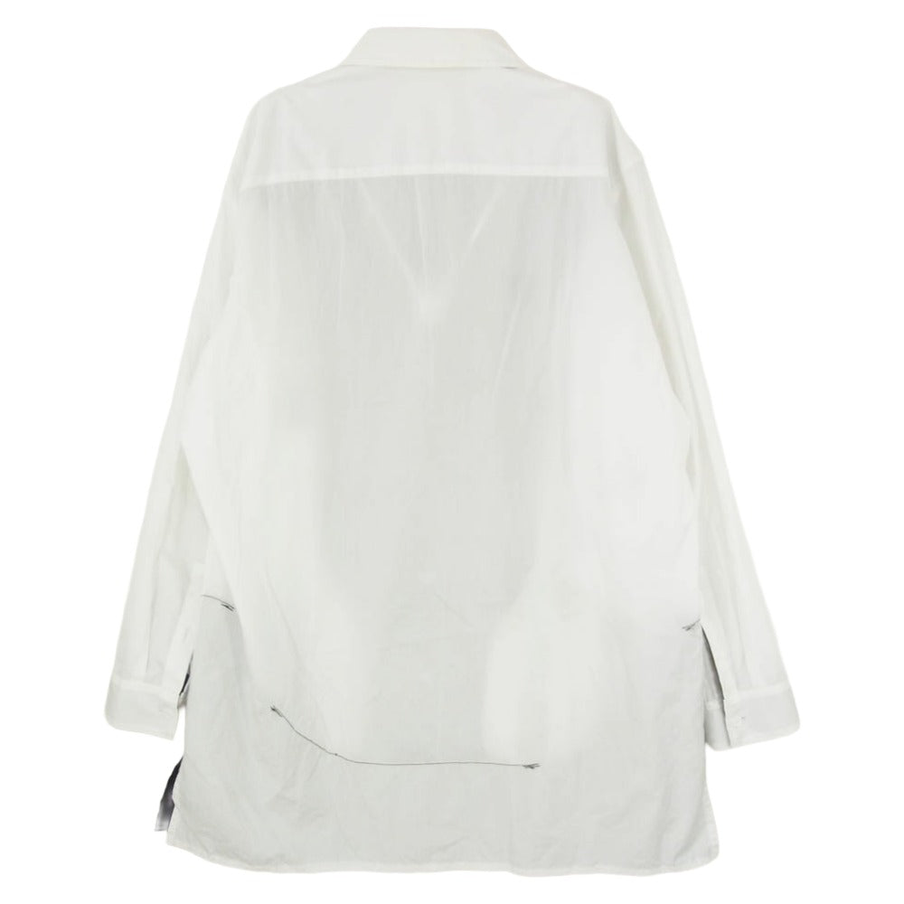 Yohji Yamamoto POUR HOMME ヨウジヤマモトプールオム HJ-B74-515 BLACK AND WHITE SHIRT 白黒使い スペアカラー 長袖 シャツ ブラック系 サイズ表記無【中古】