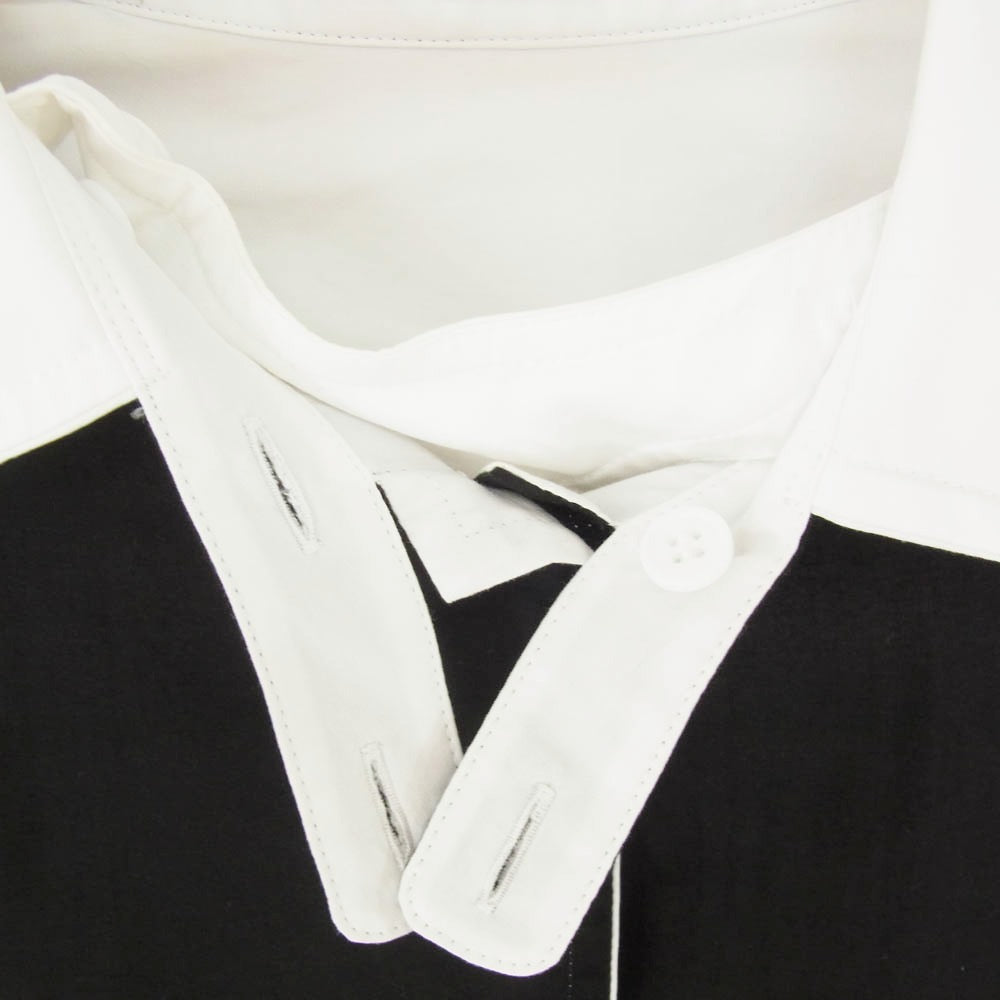 Yohji Yamamoto POUR HOMME ヨウジヤマモトプールオム HJ-B74-515 BLACK AND WHITE SHIRT 白黒使い スペアカラー 長袖 シャツ ブラック系 サイズ表記無【中古】