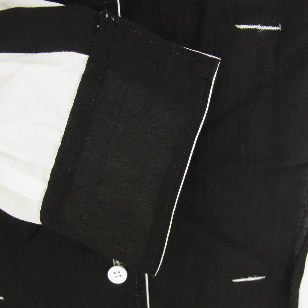 Yohji Yamamoto POUR HOMME ヨウジヤマモトプールオム HJ-B74-515 BLACK AND WHITE SHIRT 白黒使い スペアカラー 長袖 シャツ ブラック系 サイズ表記無【中古】