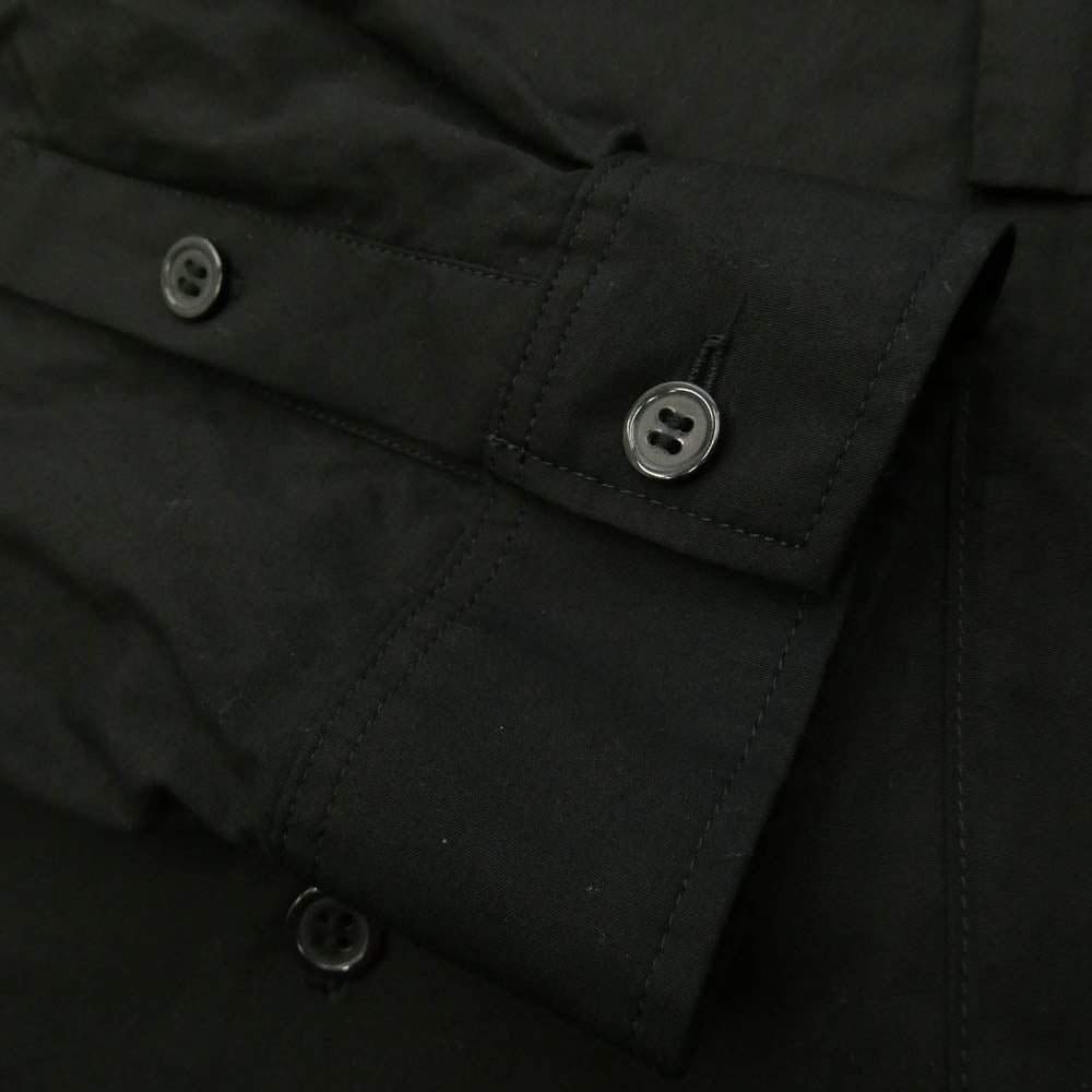 Yohji Yamamoto ヨウジヤマモト PZ-B02-001 power of the WHITE shirt パワーオブザホワイトシャツ ロングカラー 長袖 シャツ ブラウス ブラック系【中古】