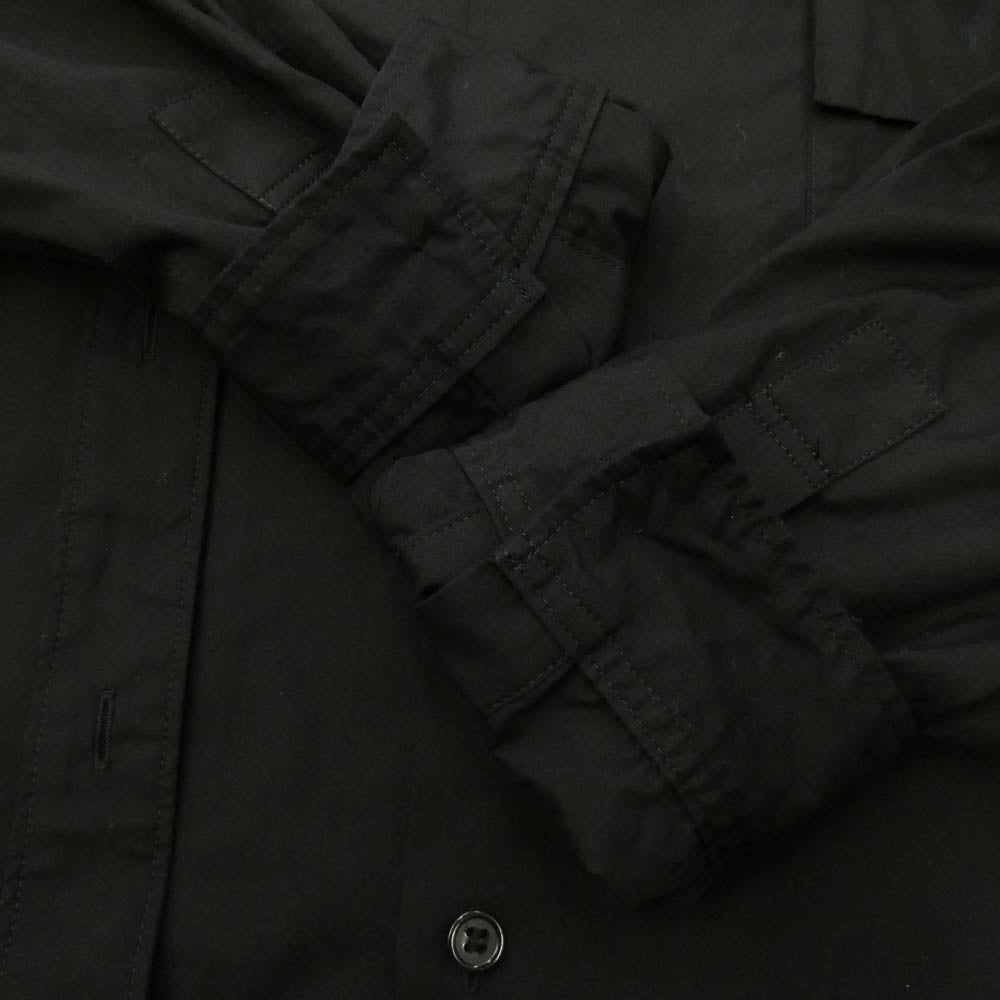 Yohji Yamamoto ヨウジヤマモト PZ-B02-001 power of the WHITE shirt パワーオブザホワイトシャツ ロングカラー 長袖 シャツ ブラウス ブラック系【中古】