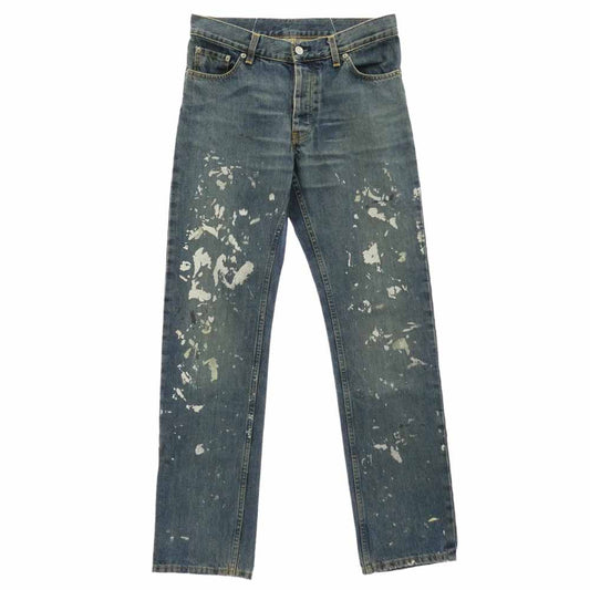 HELMUT LANG ヘルムートラング 本人期 アーカイブ 1998 CLASSIC CUT PAINTER JEAN クラシック カット ペインター ジーンズ デニムパンツ インディゴブルー系 32【中古】
