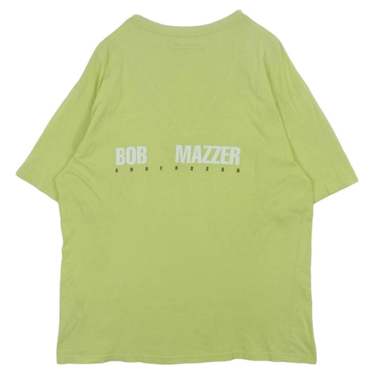 アンダースンベル BOB MAZZER プリント 半袖 Tシャツ コットン 韓国製 イエロー系 XL【中古】