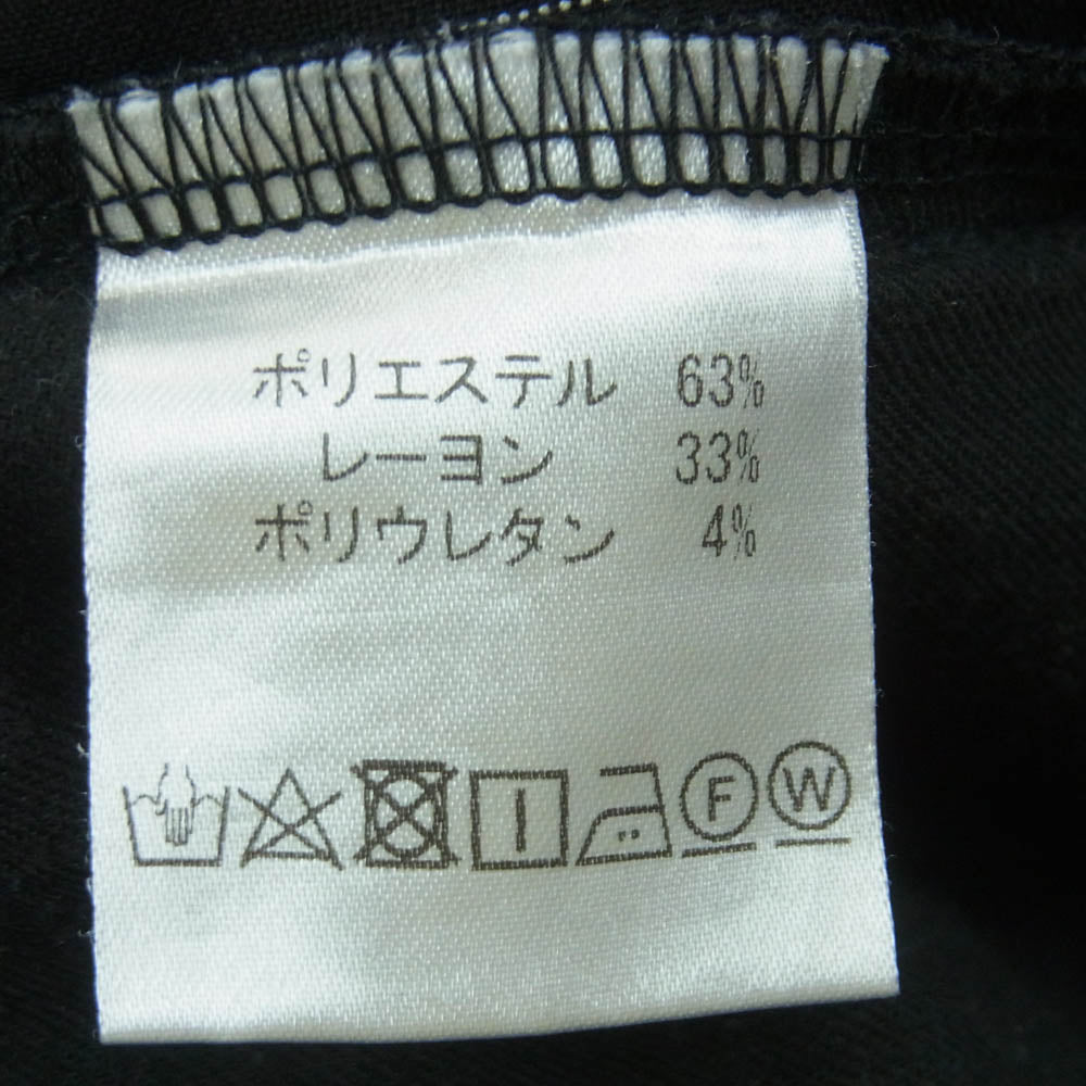 rehacer レアセル フラワーライン ストライプ テーパード パンツ スラックス 日本製 ブラック系 ホワイト系 M【中古】