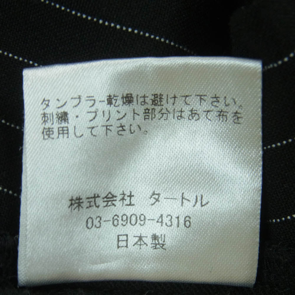 rehacer レアセル フラワーライン ストライプ テーパード パンツ スラックス 日本製 ブラック系 ホワイト系 M【中古】