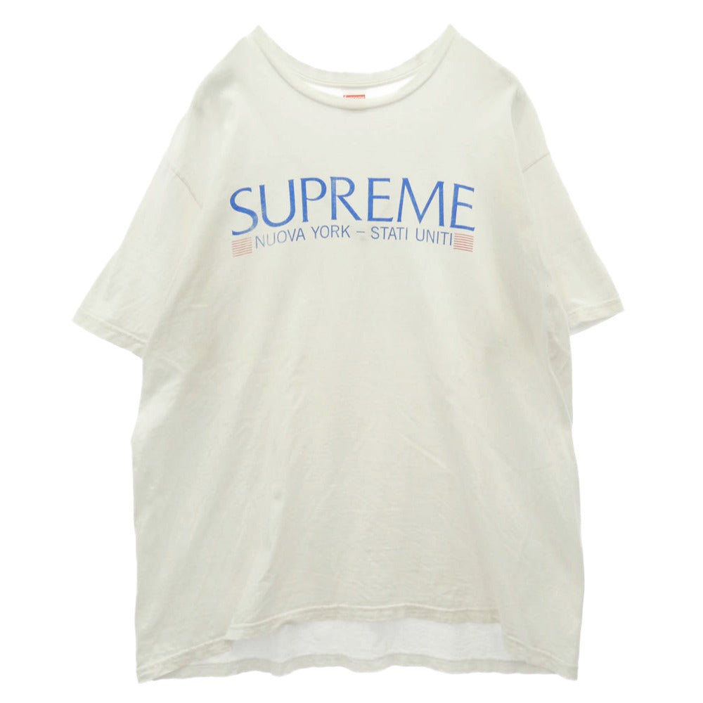 Supreme シュプリーム 20AW Nuova York Tee ヌオーヴァ ヨーク プリント 半袖 Tシャツ ホワイト系 XL【中古】