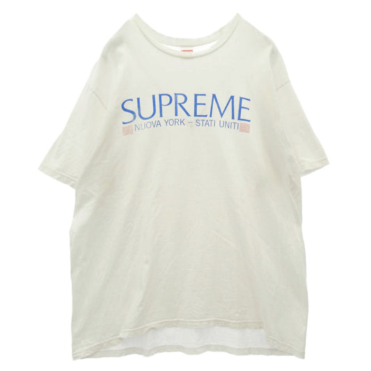 Supreme シュプリーム 20AW Nuova York Tee ヌオーヴァ ヨーク プリント 半袖 Tシャツ ホワイト系 XL【中古】