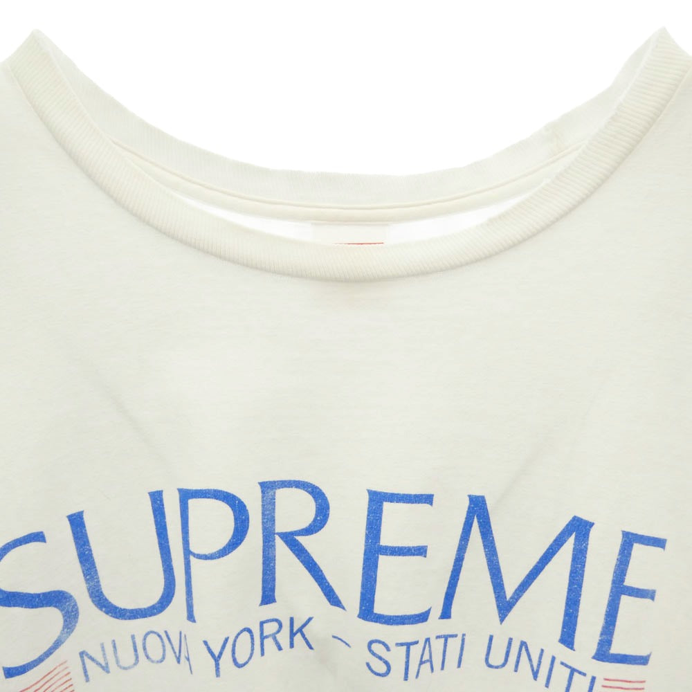 Supreme シュプリーム 20AW Nuova York Tee ヌオーヴァ ヨーク プリント 半袖 Tシャツ ホワイト系 XL【中古】