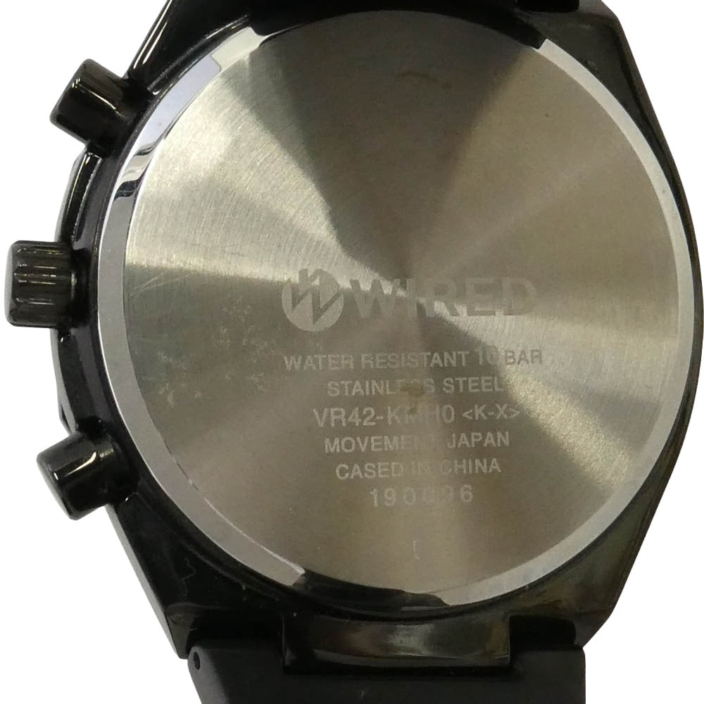 SEIKO セイコー VR42-KMH0 WIRED ワイアード ソーラー クロノグラフ 腕時計 ブラック系 ブルー系【中古】