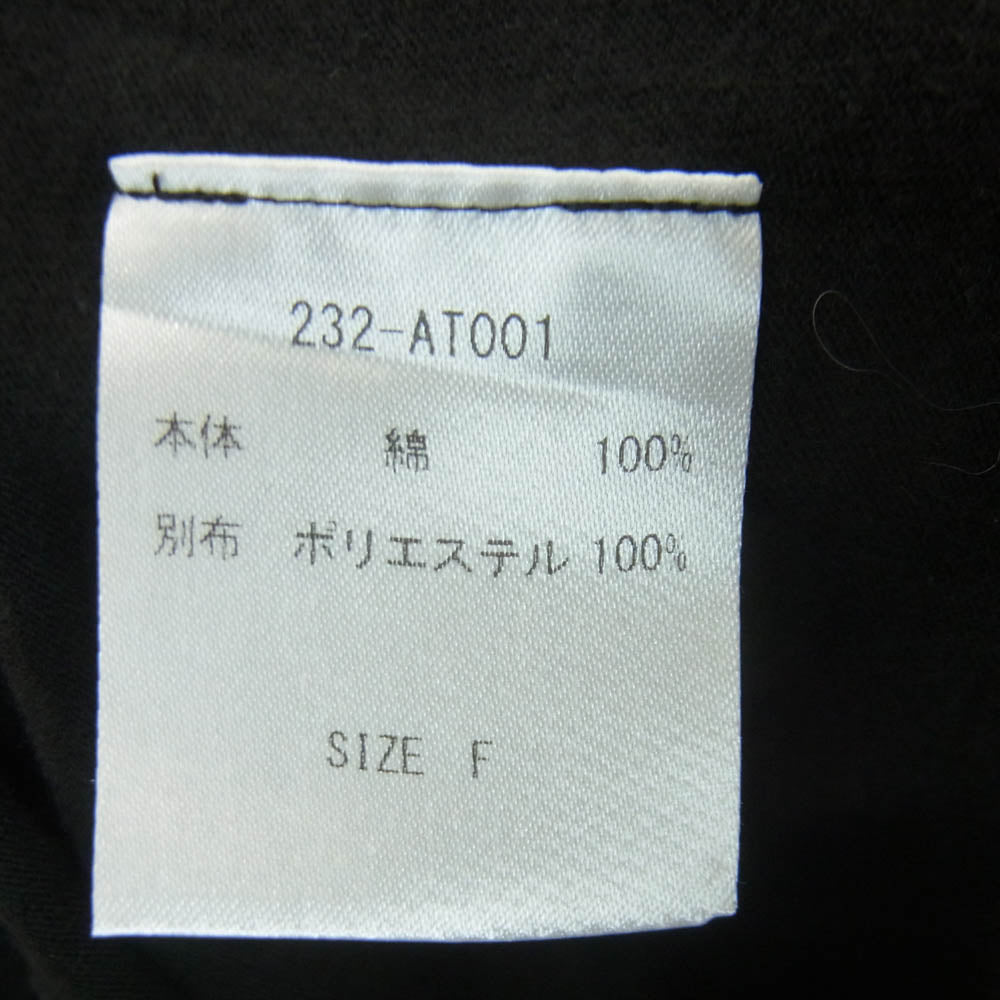 ユウミアリア 232-AT001 ドッキング チュール ノースリーブ ワンピース 日本製 ブラック系 F【中古】