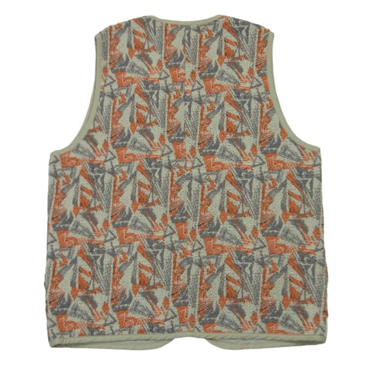 UNITED ARROWS ユナイテッドアローズ 8617-241-0373 6 ROKU SASHIKO MOTIF JACQUARD VEST 刺し子 モチーフ ジャガード ベスト オレンジ系 グレー系 サイズ表記なし【中古】
