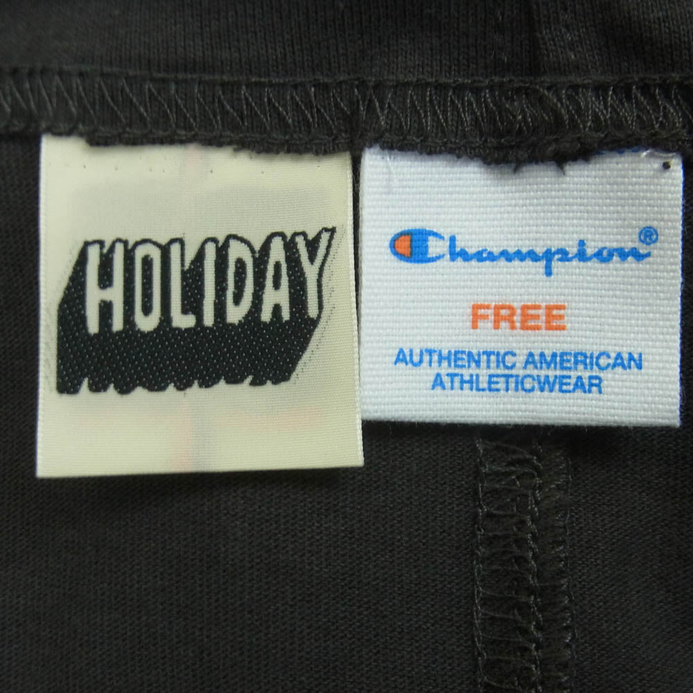 Champion チャンピオン JOURNAL STANDARD ジャーナルスタンダード 別注 Sweat Pants HOLIDAY スウェット パンツ ブラック系 オフブラック F【美品】【中古】