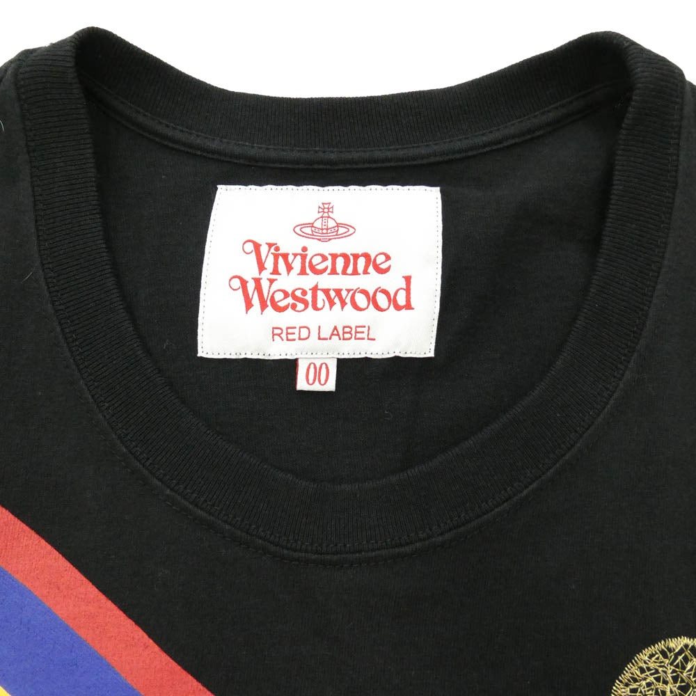 Vivienne Westwood ヴィヴィアンウエストウッド 16-12-551022 Red Label レッドレーベル オーブ刺繍 半袖 ワンピース ブラック系 00【中古】
