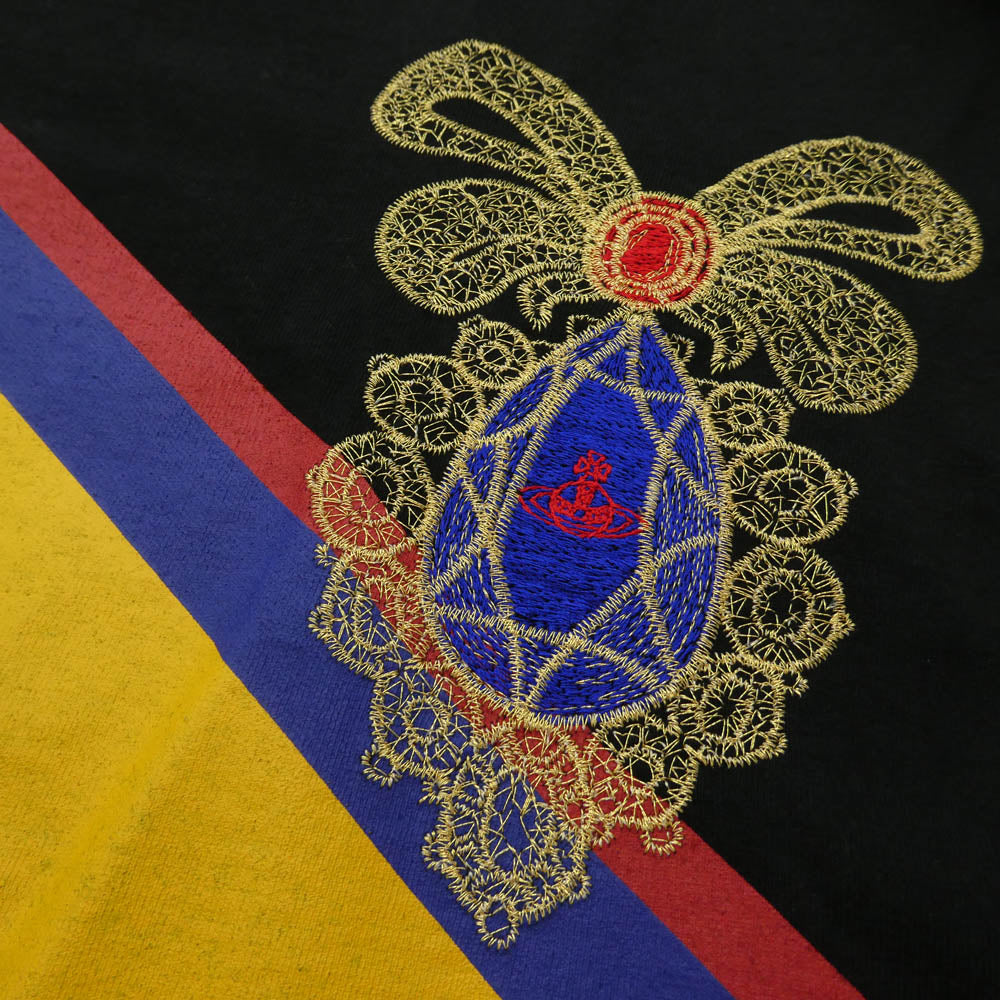 Vivienne Westwood ヴィヴィアンウエストウッド 16-12-551022 Red Label レッドレーベル オーブ刺繍 半袖 ワンピース ブラック系 00【中古】