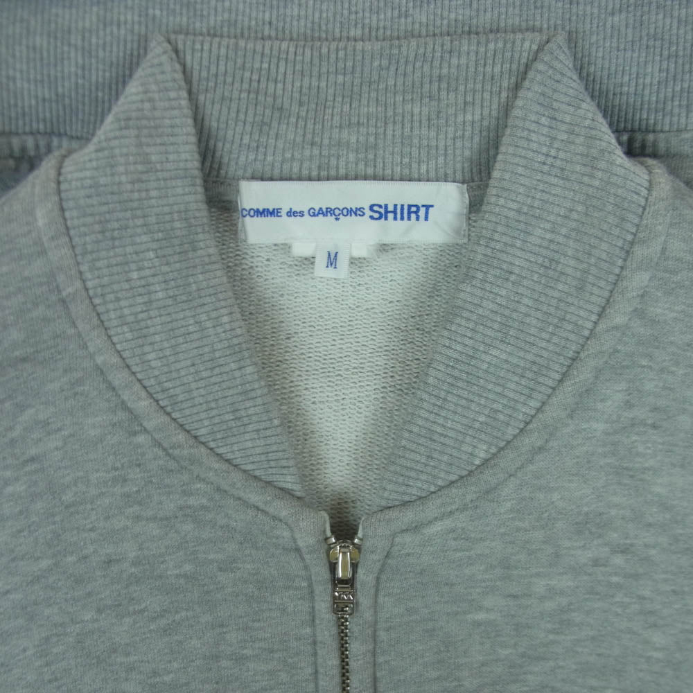 COMME des GARCONS コムデギャルソン 21aw FH-T002 SHIRT シャツ KAWS カウズ ジップアップ スウェット ジャケット グレー系 M【中古】