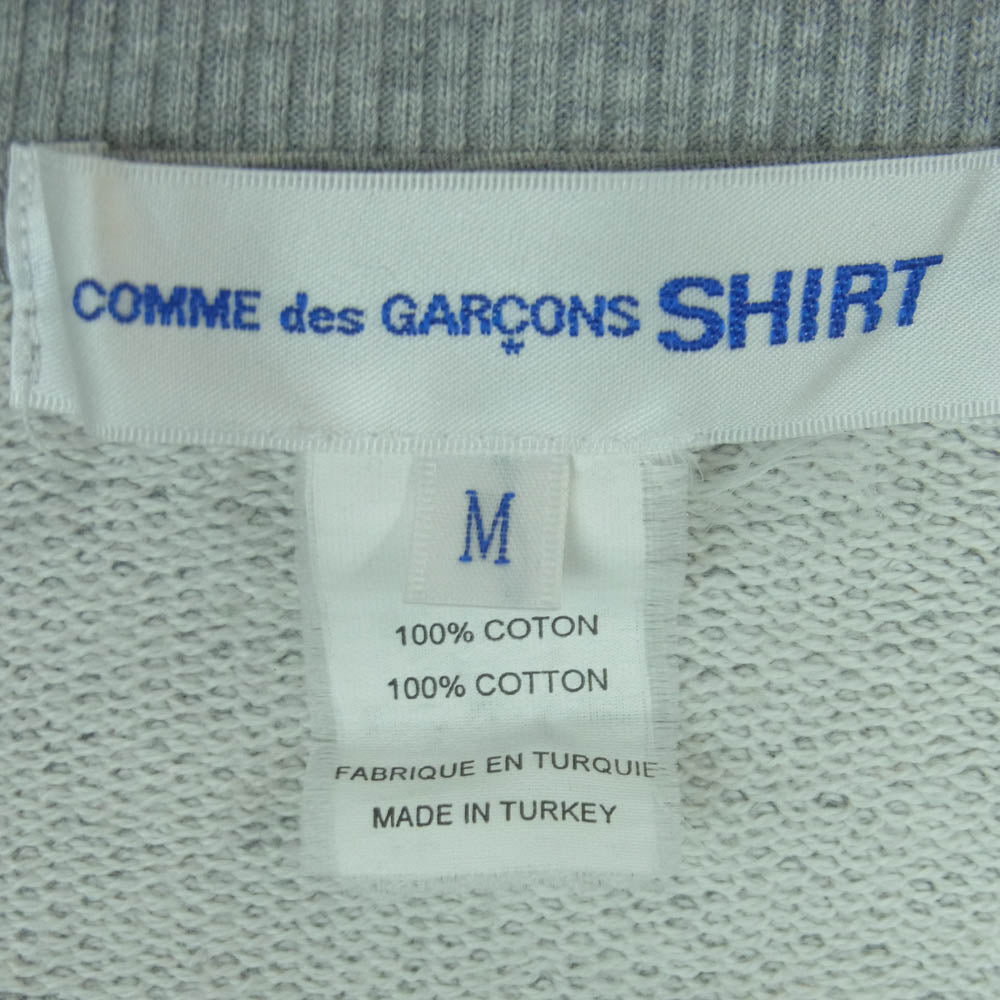 COMME des GARCONS コムデギャルソン 21aw FH-T002 SHIRT シャツ KAWS カウズ ジップアップ スウェット ジャケット グレー系 M【中古】