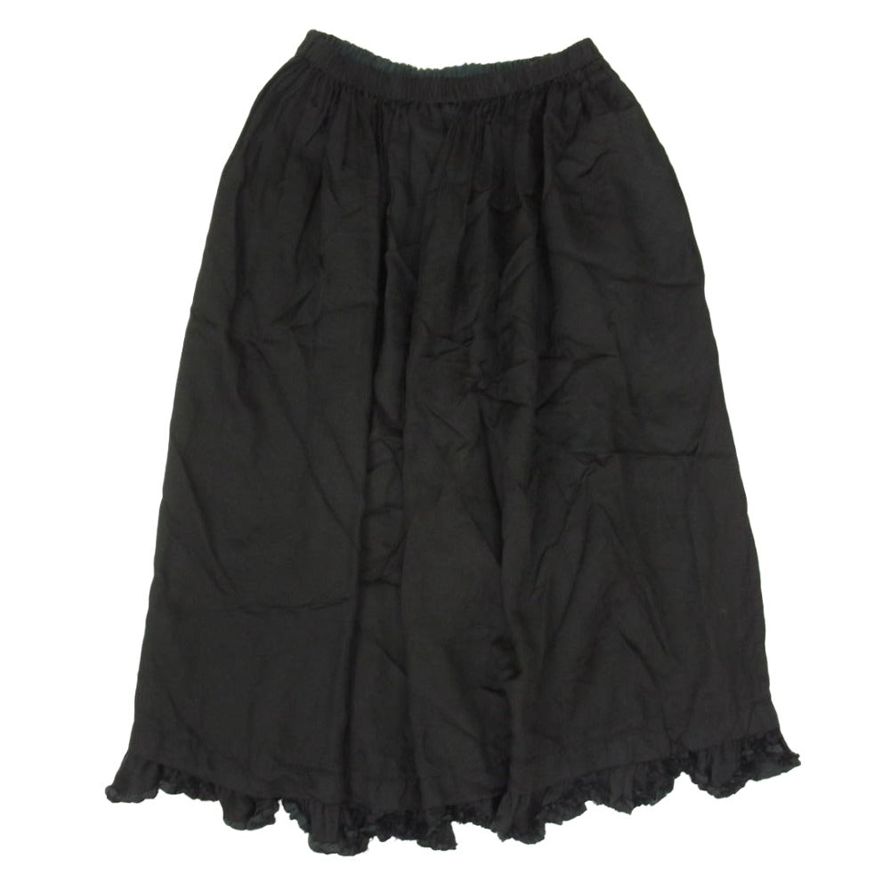 tricot COMME des GARCONS トリココムデギャルソン AD2018 フリル イージー キュプラ 日本製 ロング スカート ブラック系 M【中古】