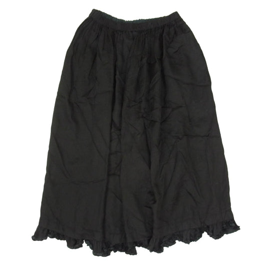 tricot COMME des GARCONS トリココムデギャルソン AD2018 フリル イージー キュプラ 日本製 ロング スカート ブラック系 M【中古】