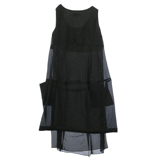 COMME des GARCONS コムデギャルソン RG-O008 AD2020 コムコム 製品加工 ドレス ノースリーブ ワンピース ブラック系 M【中古】