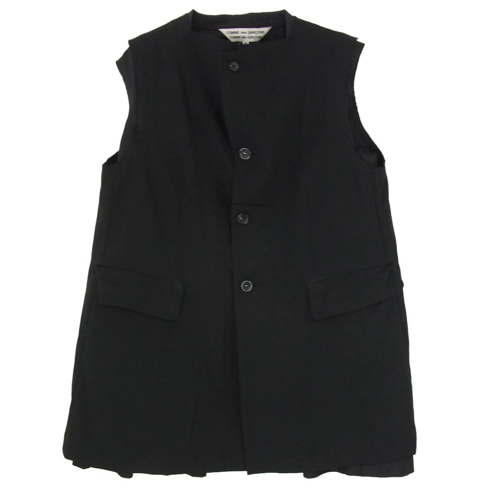 COMME des GARCONS コムデギャルソン RS-J022 AD2016 コムコム レイヤード カットオフ ベスト ジレ ブラック系 M【中古】