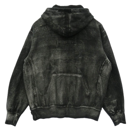 Supreme シュプリーム MAISON MARGIELA メゾンマルジェラ × MM6 Maison Margiela エムエムシックス メゾンマルジェラ 24SS Foil Box Logo Hooded Sweatshirt フォイル ボックスロゴ フーディー パーカー ブラック系 S【中古】