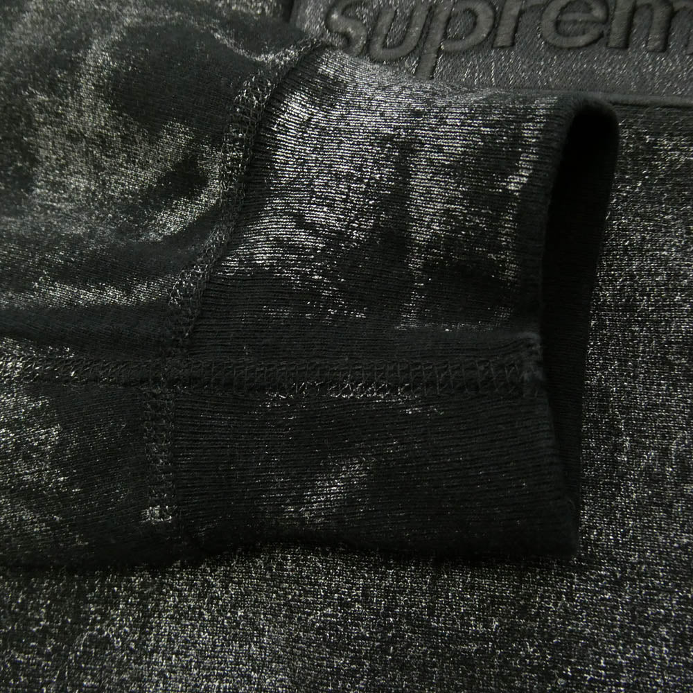 Supreme シュプリーム MAISON MARGIELA メゾンマルジェラ × MM6 Maison Margiela エムエムシックス メゾンマルジェラ 24SS Foil Box Logo Hooded Sweatshirt フォイル ボックスロゴ フーディー パーカー ブラック系 S【中古】
