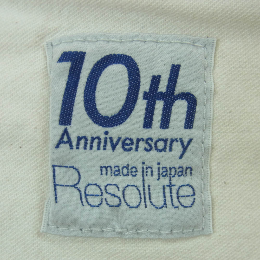 RESOLUTE リゾルト AA710 10th 10周年記念 ホワイト デニム ストレート パンツ コットン 日本製 ホワイト系 W31 L31【中古】