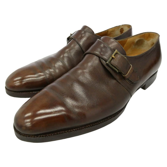 John Lobb ジョンロブ MATTA マッタ シングル モンクストラップ ビジネス シューズ ブラウン系 7.5E【中古】