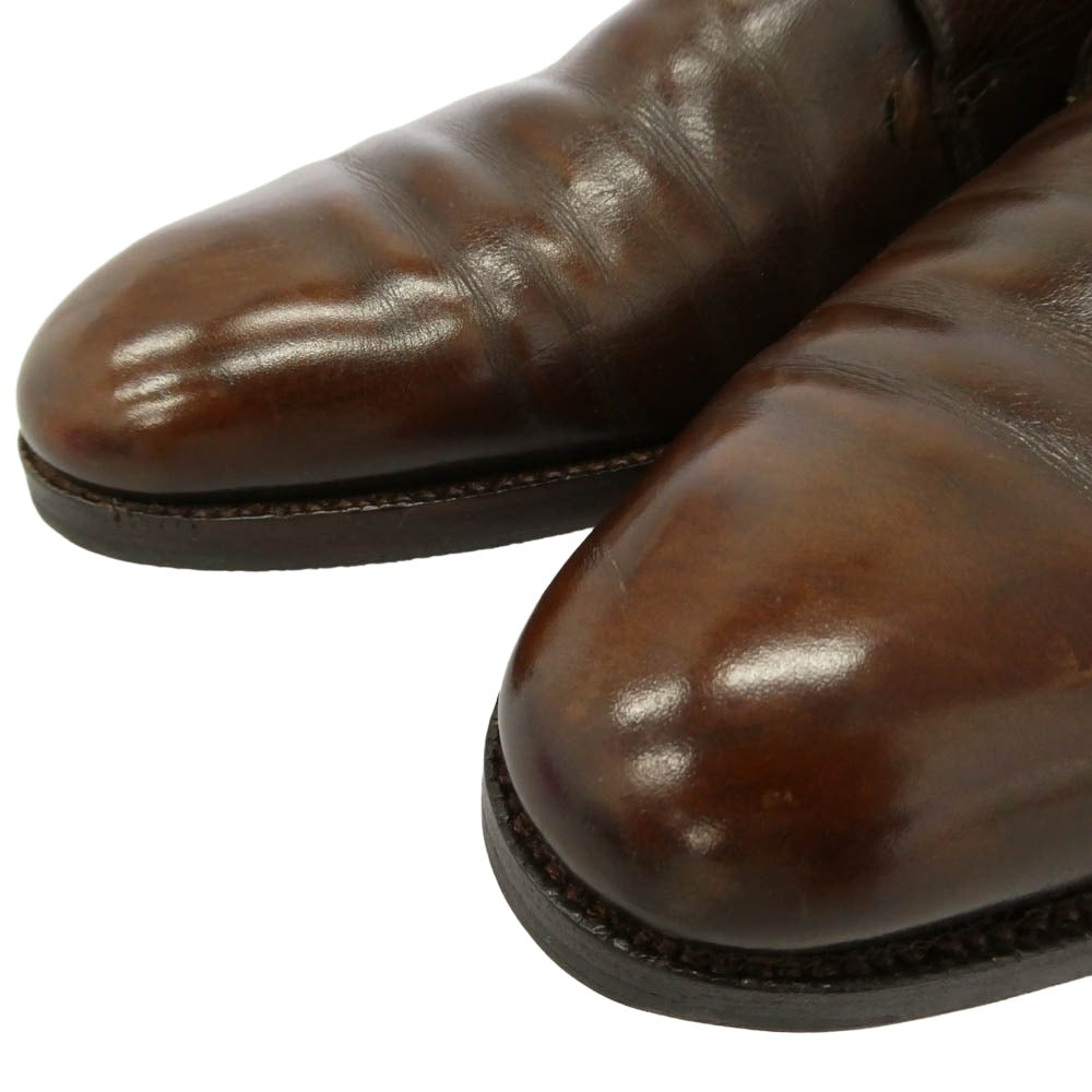 John Lobb ジョンロブ MATTA マッタ シングル モンクストラップ ビジネス シューズ ブラウン系 7.5E【中古】