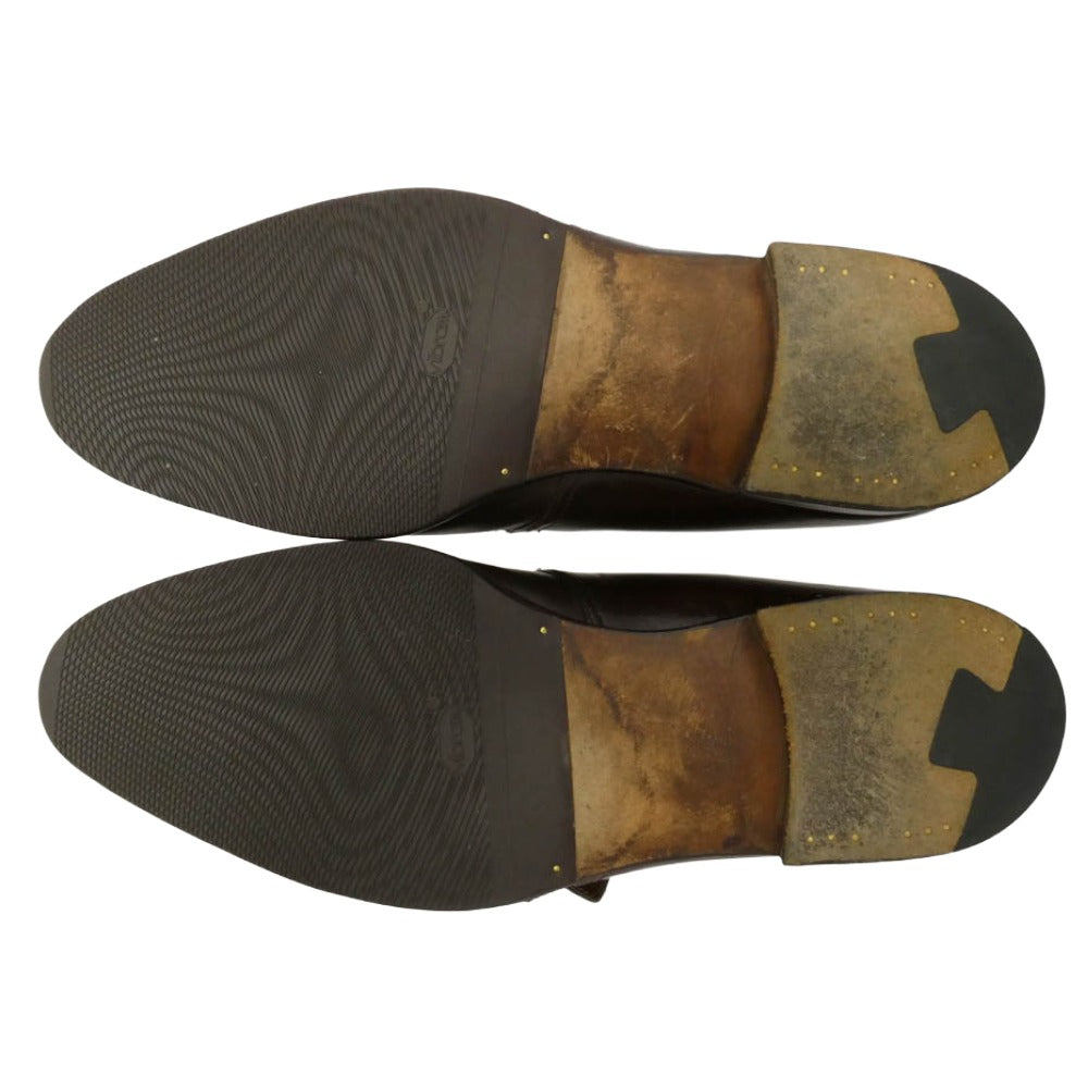 John Lobb ジョンロブ MATTA マッタ シングル モンクストラップ ビジネス シューズ ブラウン系 7.5E【中古】
