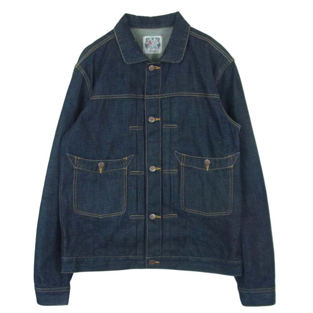 スティッフ 2ND デニム ジャケット コットン 日本製 インディゴブルー系 L【中古】