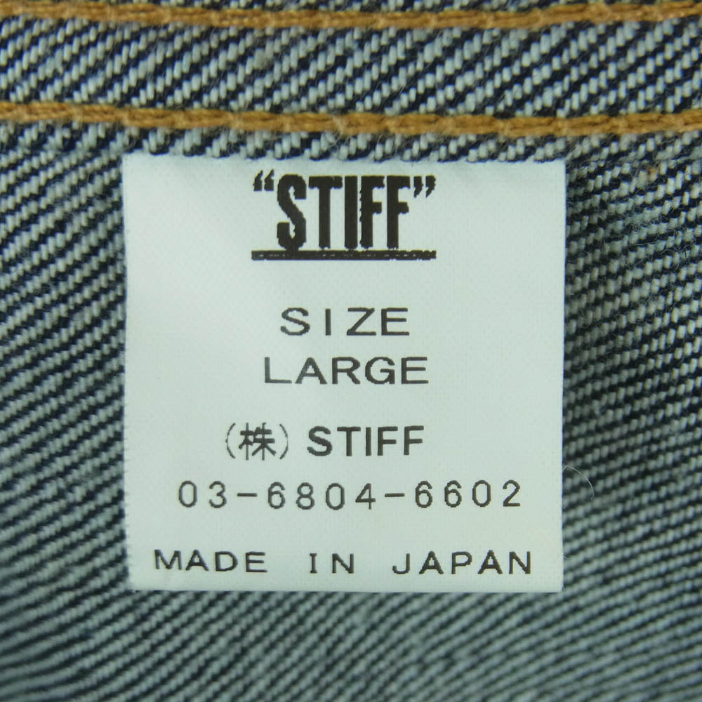 スティッフ 2ND デニム ジャケット コットン 日本製 インディゴブルー系 L【中古】