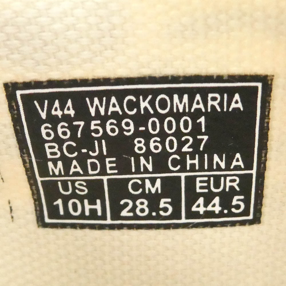 WACKO MARIA ワコマリア VANS バンズ V44 Authentic LX 'Cheetah Peach オーセンティック ローカット スニーカー ブラック系 オフホワイト系 28.5cm【新古品】【未使用】【中古】